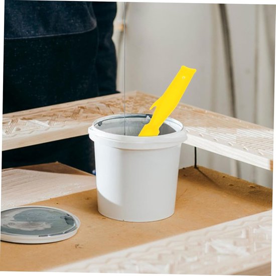 Verf Roerstaafjes Set - Mengstokken Herbruikbaar - Klus Klussen - Fijne Gelijkmatige Menging - 2 Stuks 28cm - Geel — afbeelding 3