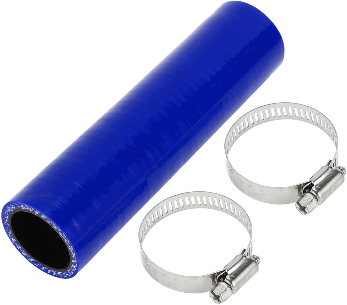 Dailygoods- Silicone Slang 4-Laags - Koppeling 1.18" ID - Lengte 150mm - Dikte 5mm - Zwart/Blauw - Bestand tegen hoge temperaturen - Koelslang