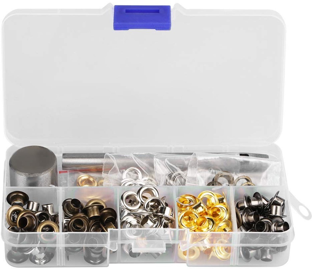 Dailygoods- Doorvoertule Set 3mm - Oogjes - Oogjestang - Gereedschap Set - DIY Ambachten - Hoogwaardig Metaal