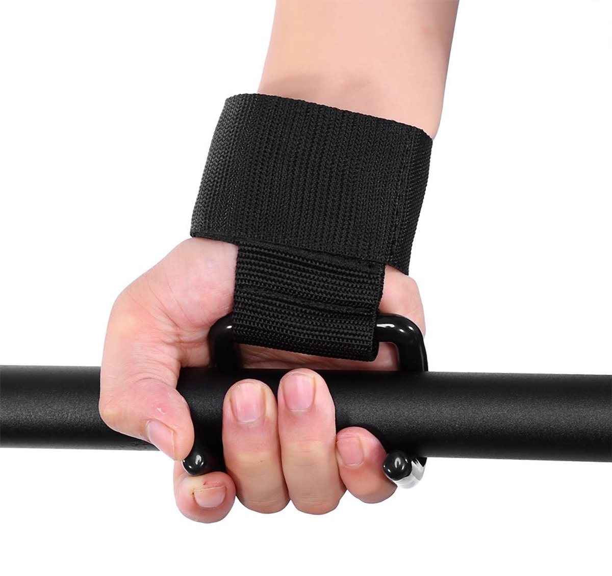 Dailygoods- Gewichthefhaken Verbeterde Grip - Polsband - Duurzaam - Comfortabel - Brede Polssteun - Ideaal voor Training - Gewichthefriem
