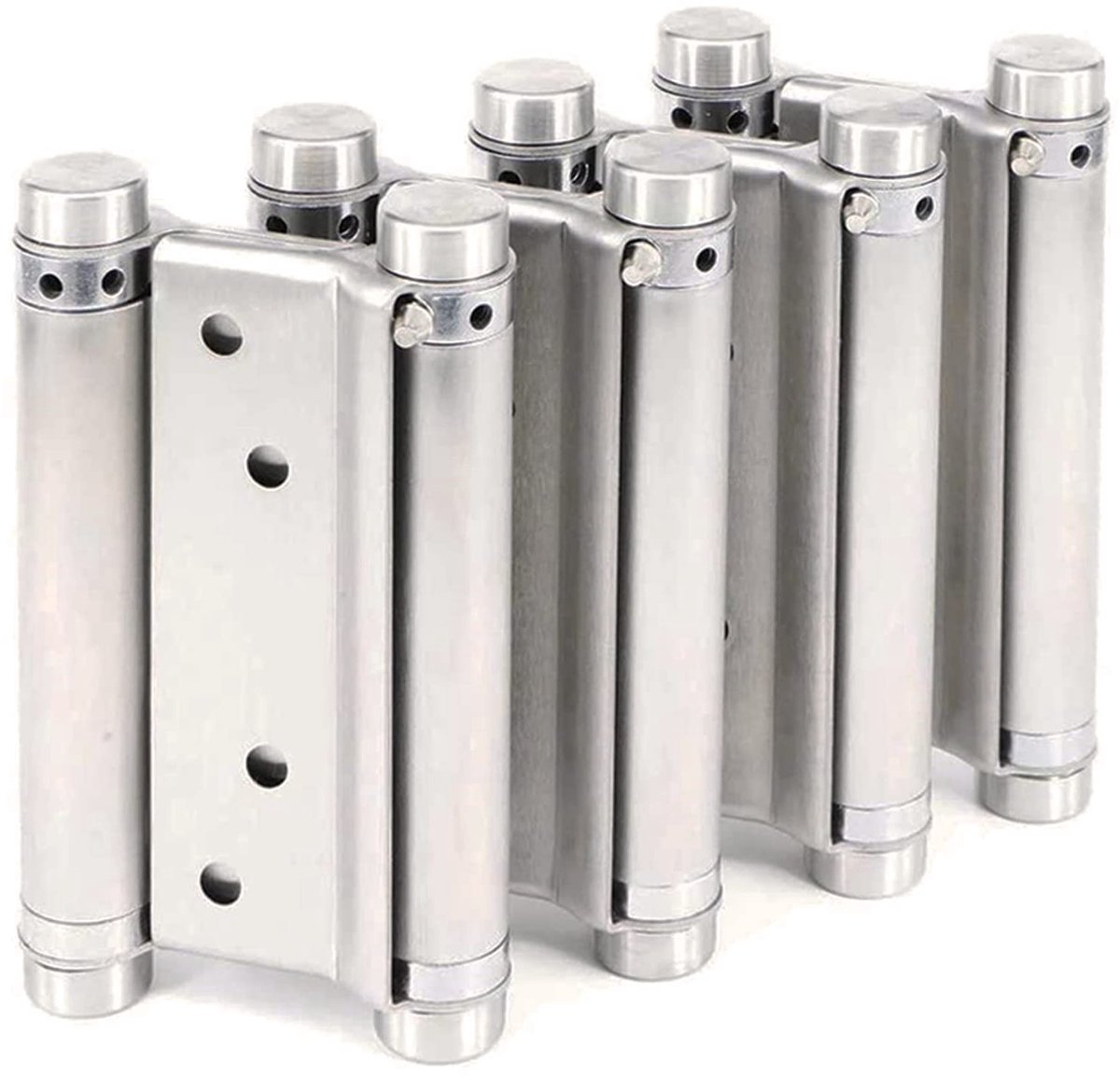 Dailygoods- Deurenhinge Dubbele Actie - RVS Deurhengels - 4 Stuks - Voor Swingdeuren - Corrosiebestendig - Dikte 25-32 cm - Deuren