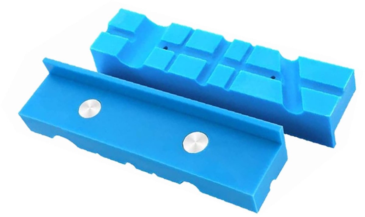 Dailygoods- Vise Kaak Pads - 2 Pack - Magnetische Covers - Duurzaam TPU/Rubber - Multi-Groove Ontwerp - Sterke Ingebedde Magneten - Bankschroef Kaken