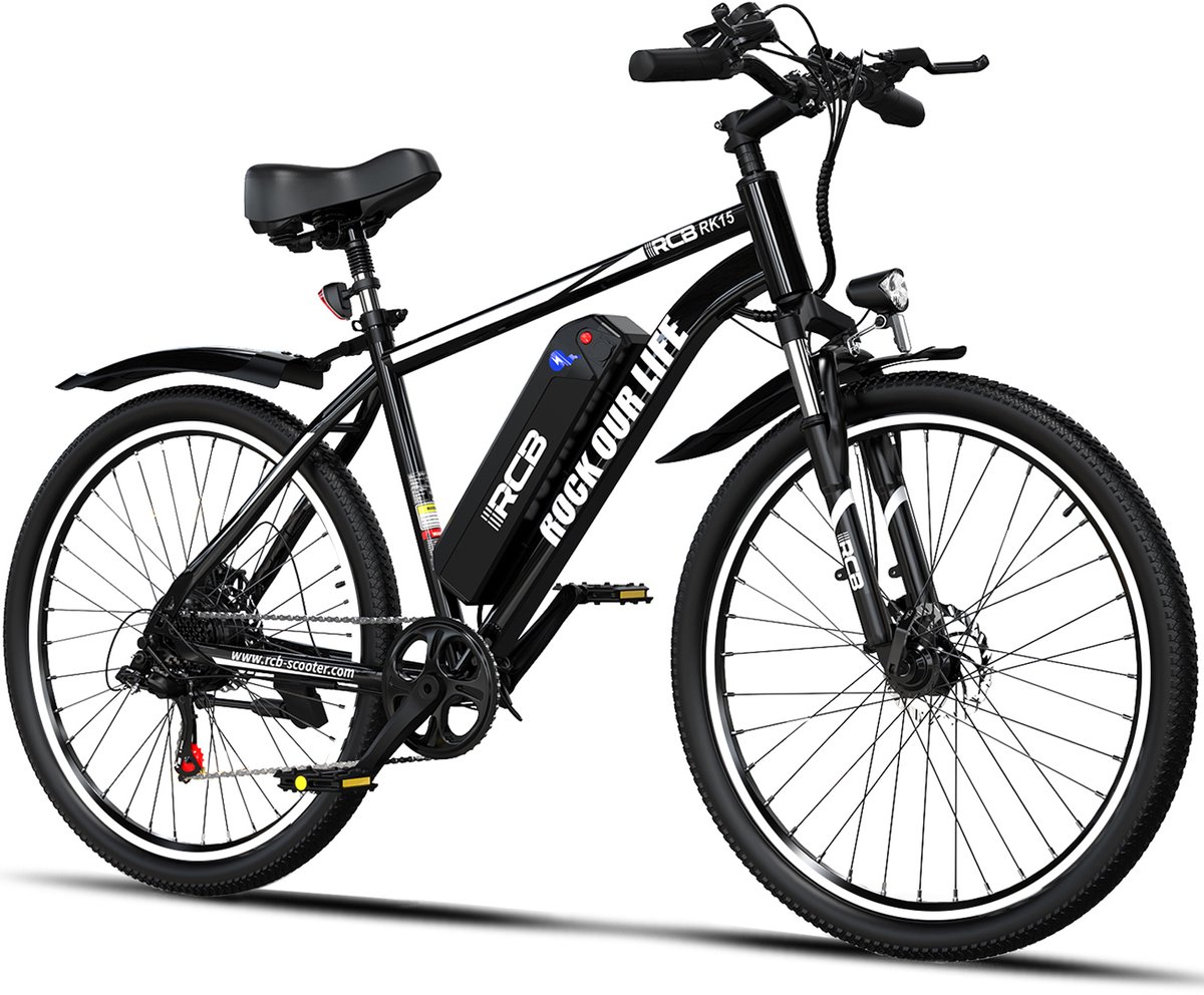 Bol.com RCB Elektrische Fiets Heren | 26 Inch | 250W Motor | 25 km/u | 7-Speed | zwart aanbieding