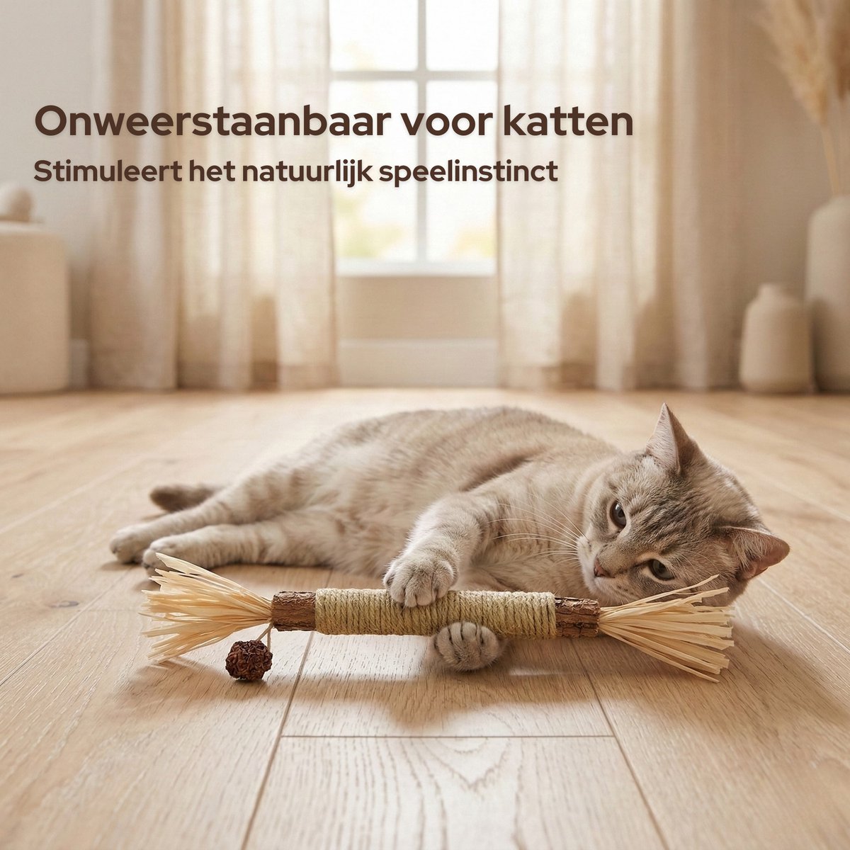 FURTASTIC® Matatabi Stokjes voor Katten - 8 Stuks – 100% Natuurlijk Catnip Kattenspeelgoed - Kauwstokjes Kat — afbeelding 7