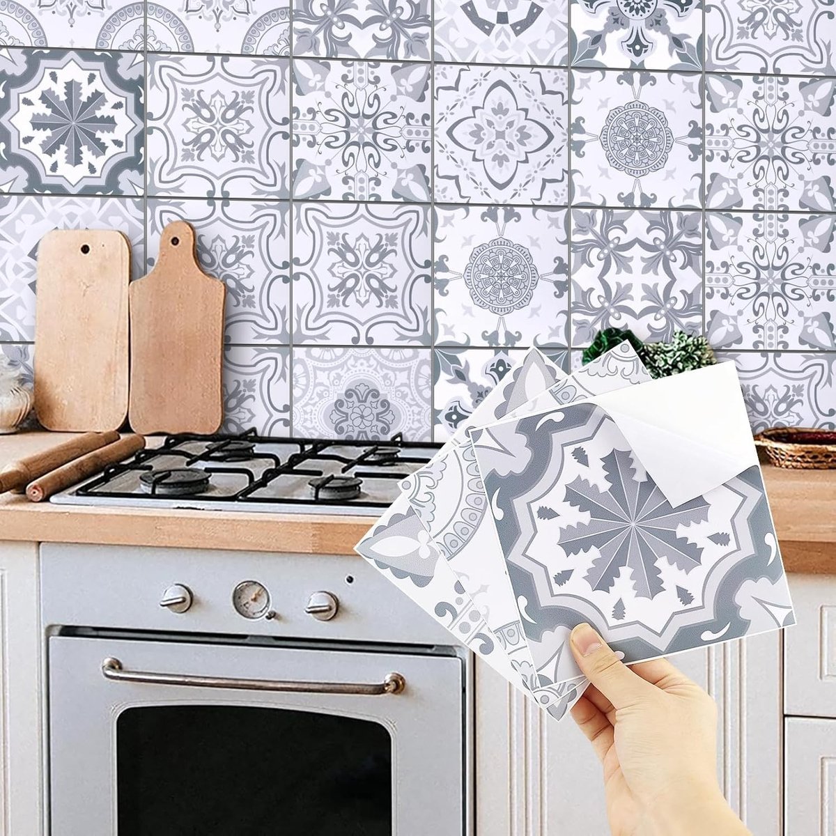Dailygoods- Tegelstickers 24 Stuks - Zelfklevende Wandtegelstickers - Tegelstickers Keuken/Badkamer - 15 cm x 15 cm - Duurzaam/PVC - Eenvoudig te Verwijderen - Wanddecoratie