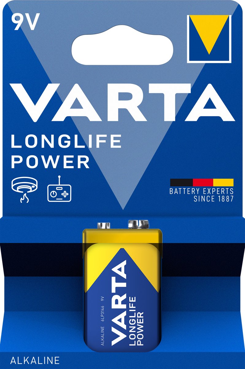Varta Batterij - Blok E - High Energy Alkaline - 9 Volt
