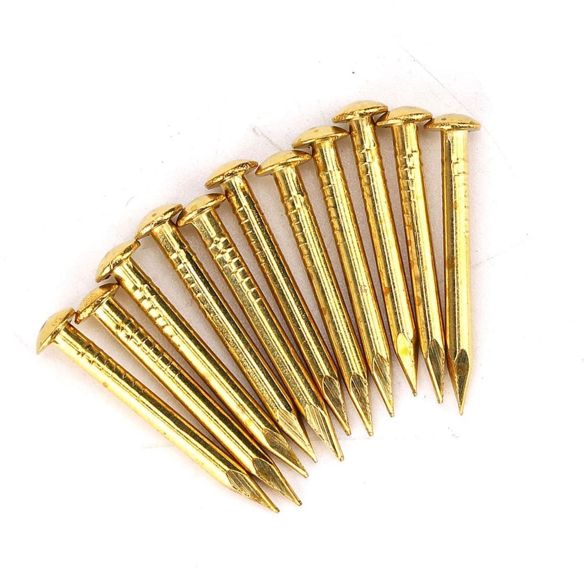 Dailygoods- Rozetnagels 100 Stuks - Messing - Ronde Kop - Bevestigingsfunctie - Hoogwaardig Materiaal - Eenvoudige Installatie - Spijkers