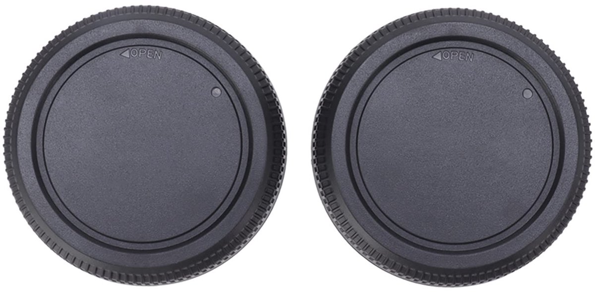 Dailygoods- Lensdoppen 2 Stuks - Compatibel met GFX Serie - ABS Plastic - Stof- en Vuilbestendig - Goede Bescherming - Glanzende Afwerking - Lensachterkap