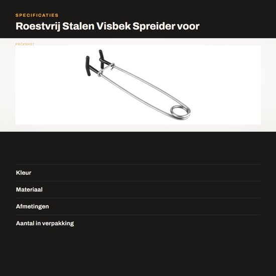 Dailygoods- Visbek Spreider Roestvrij Staal - Vissteekspreider - Muilbarrière - Hengelaccessoires - Zoutwatervissen - Draagbaar en Efficiënt - Haakuitdrager van Dailygoods — afbeelding 3