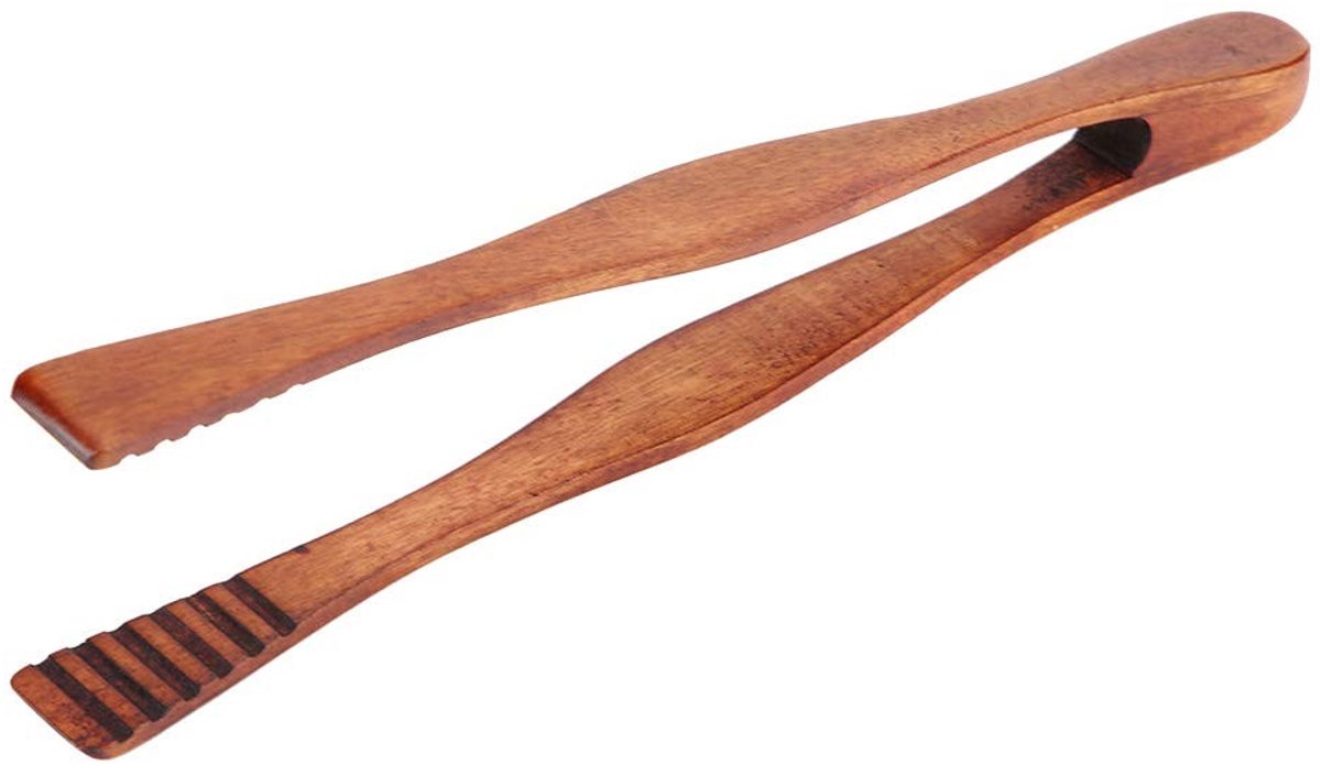Dailygoods- Barbecue Tang Hout - Antislip Handvat - Vaatwasmachinebestendig - Hittebestendig - Serveren - Duurzaam Materiaal - Serveertang