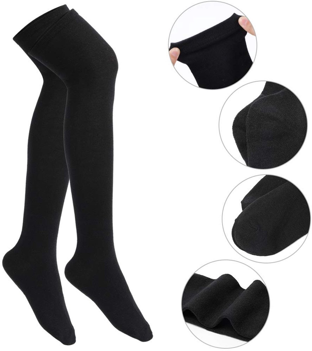 Dailygoods- Kniekousen Dames - Warme Lange Kousen - Gebreide Sportsokken - Overknee Kousen - Zacht en Elastisch - Perfect voor Herfst/Winter - Overknee Sokken