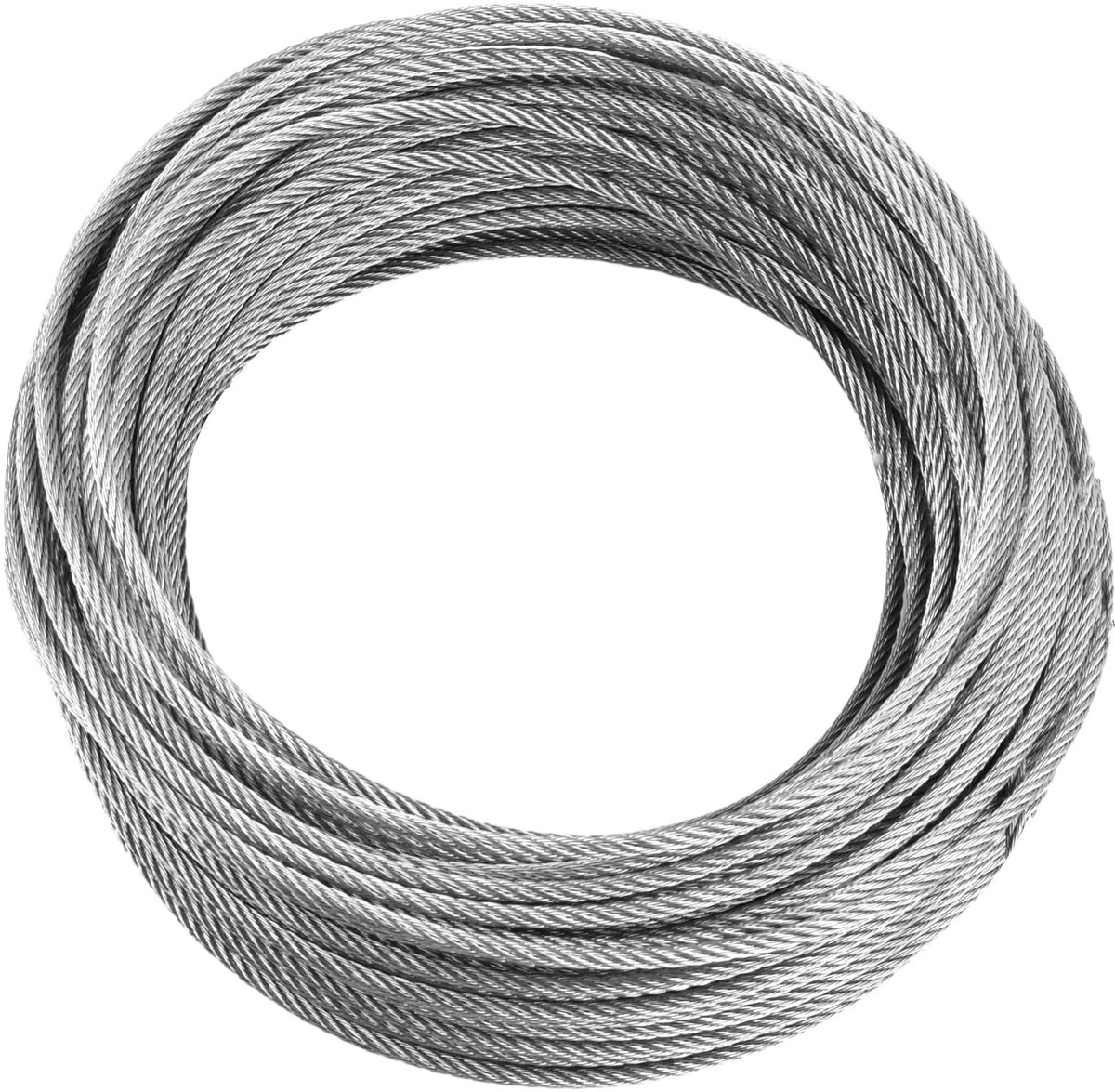 Dailygoods- Stalen Kabel 3 mm - 30 m Draadkabel - Roestvrij Staal 304 - 160 kg Draagvermogen - 637 kg Max - Slijtagebescherming
