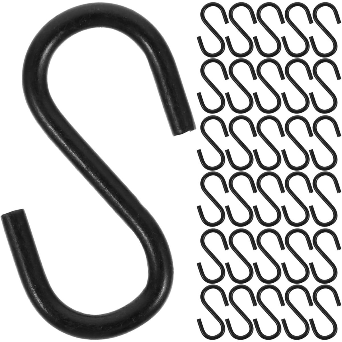 Dailygoods- Haak 100 Stuks - Zwarte IJzeren Haken - Voor Keuken/Badkamer - Ruimtebesparend - Duurzaam - Eenvoudig te Gebruiken