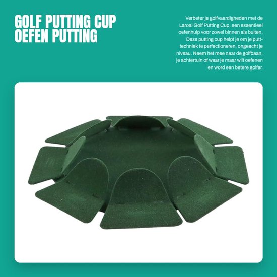 Golf Putting Cup voor Binnen en Buiten - Groen - Putter Training - Oefen Putting Hulp van GOLF — afbeelding 5