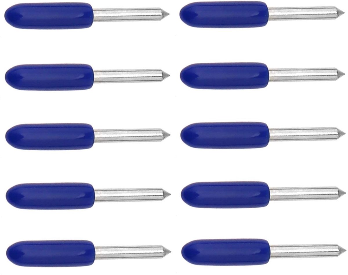 Dailygoods- Snijbladen 60 graden - Compatibel met Roland Plotter - Wolfraamstaal - Hoge slijtvastheid - Blauwe dop - Eenvoudig op te bergen - Snijmes