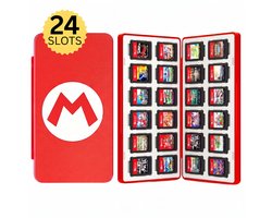 Xainy – Card case rood geschikt voor Nintendo Switch of Switch 2 games | Switch-games accessoires | Spellen game houder | Opberg travel box / opbergbox voor OLED / Lite consoles | Beschermhoes 24 card slots