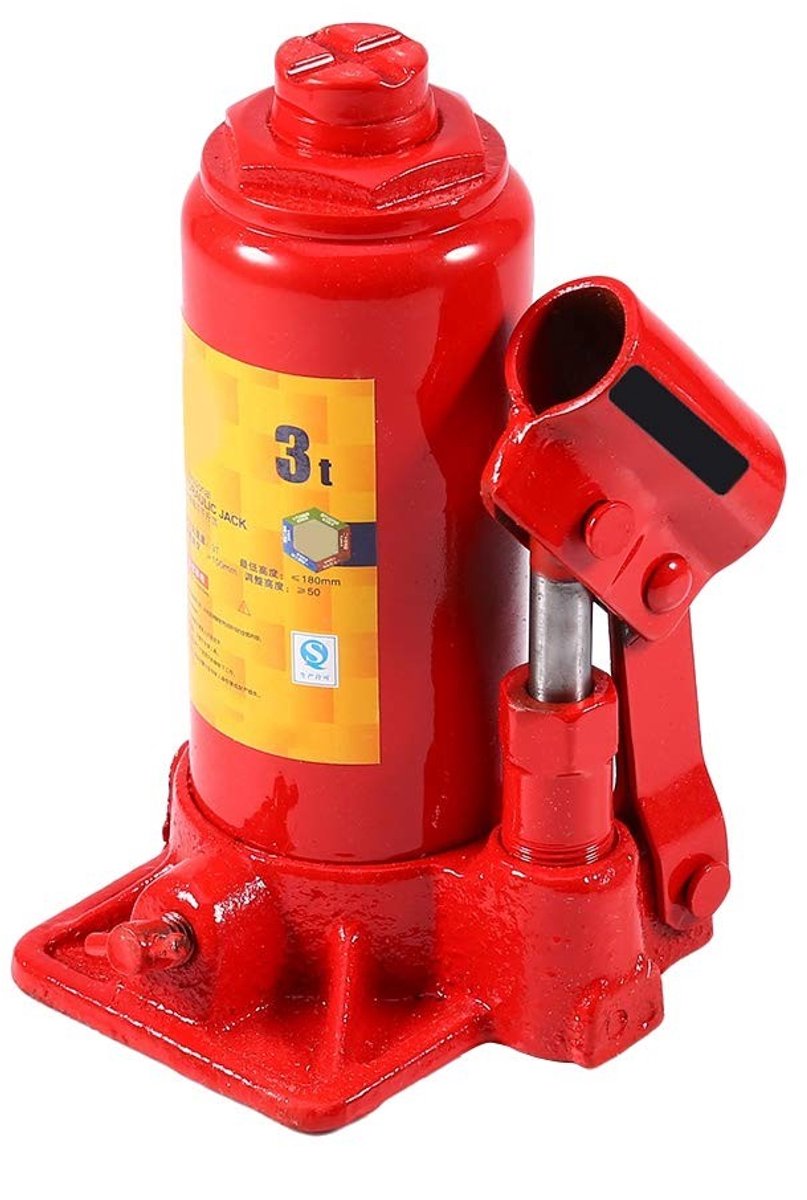 Dailygoods- Autokrik 3T Draagbaar - Hydraulisch - Compact - Stalen - Robuuste Constructie - Ideaal voor Garage - Hefkrik