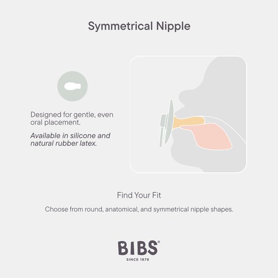 BIBS - Colour Fopspeen - Symmetrisch - Maat 1 - Ivory/Sage - Duopack van BIBS — afbeelding 4