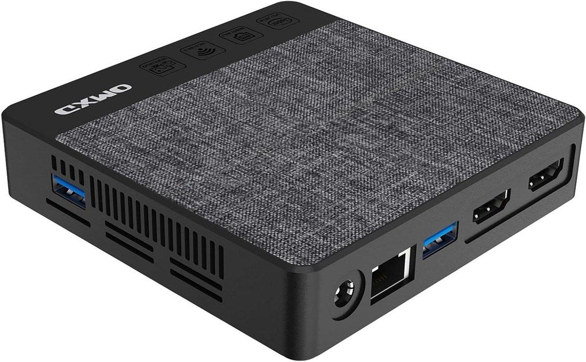 Mini PC - Compacte Desktop - Thuiswerken Kantoor - Dubbele 4K HDMI - 106x106x25mm - Zwart