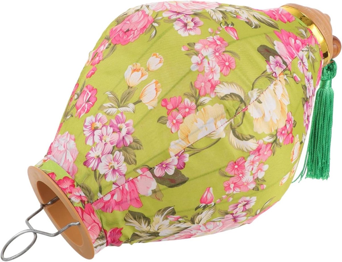 Decoratieve Zijden Lantaarn - Hanglamp Bloemmotief - Feestelijke Decoratie - Waterdicht An