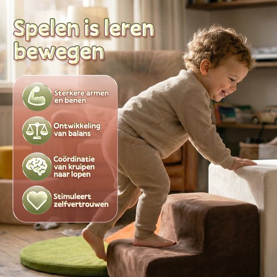 Foam Blokken Kinderen - 7-delige Foam Speelset met Glijbaan - Zachte Speelblokken Foam - Klimblokken voor Binnen - Speelblokken Baby van Tiny Thinkers — afbeelding 5