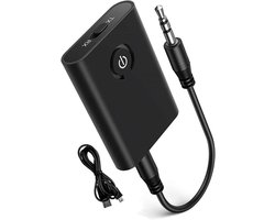 Bluetooth 5.0 Transmitter and Receiver 2-in-1, Bluetooth Transmitter, Receiver, Jack 3.5 AUX for Headphones, Speaker, Stereo System, TV, Laptop