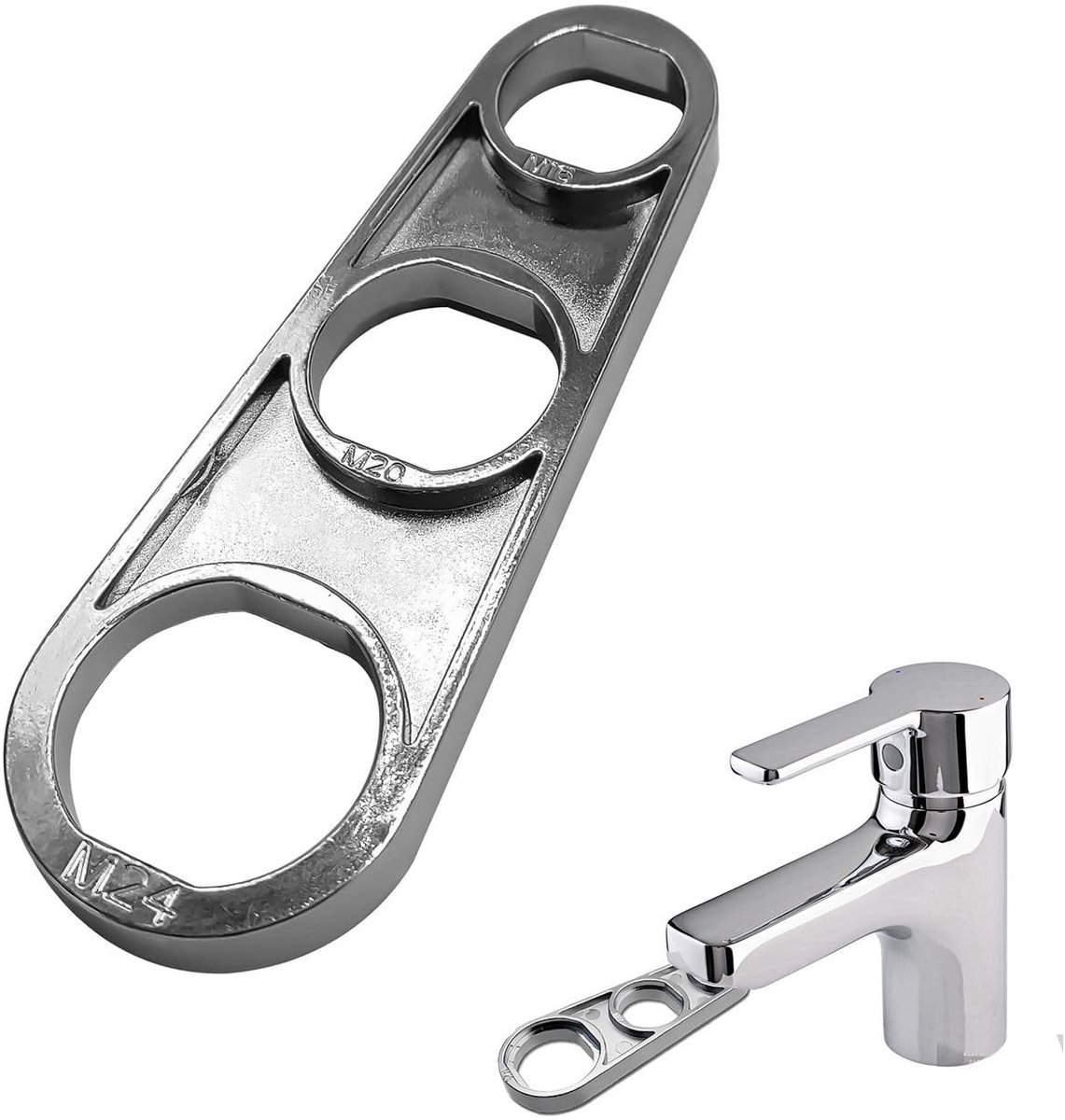 Dailygoods- Kraanbeluchter Multifunctioneel Gereedschap - Sleutel voor Verwijdering - Maatcompatibiliteit M16/M18/M20/M22/M24/M28 - Eenvoudige Installatie - Onderhoudsgemak - Aeratorkey