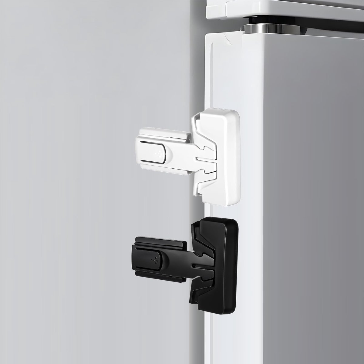 Dailygoods- Koelkastslot 2-delig - Kindveilige Deurslot - Zelfklevend - Veilig ABS-plastic - Geschikt voor de meeste koelkasten - Vergrendelt automatisch