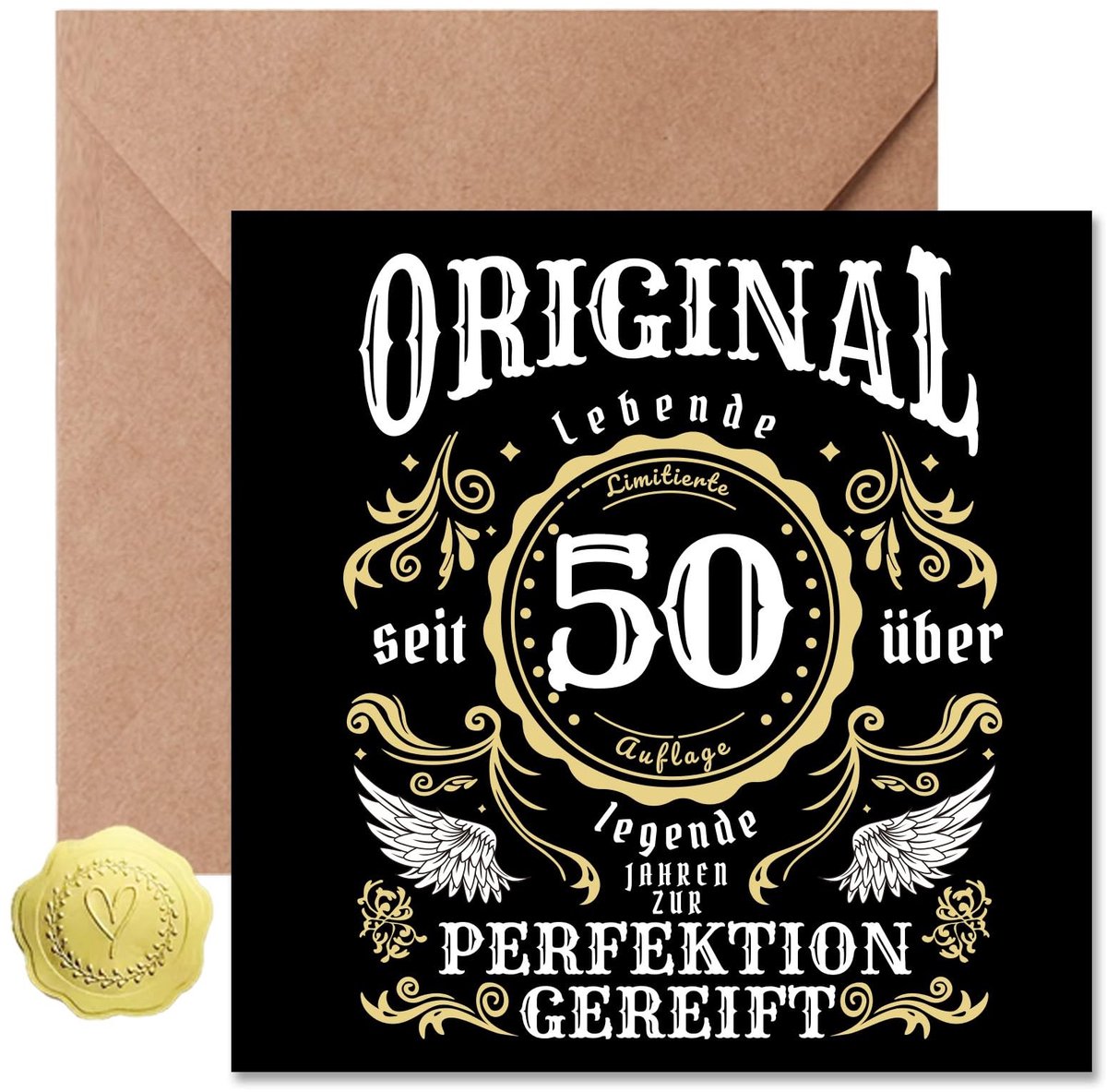 Dailygoods- Verjaardagskaart Retrostijl - Verjaardagskaart met Envelop - Grappige Verjaardagskaart - Cadeaus voor Verjaardag - Vintage Motorliefhebbers - Hoogwaardig Papier 300 g/m² - Gefeliciteerd Kaart