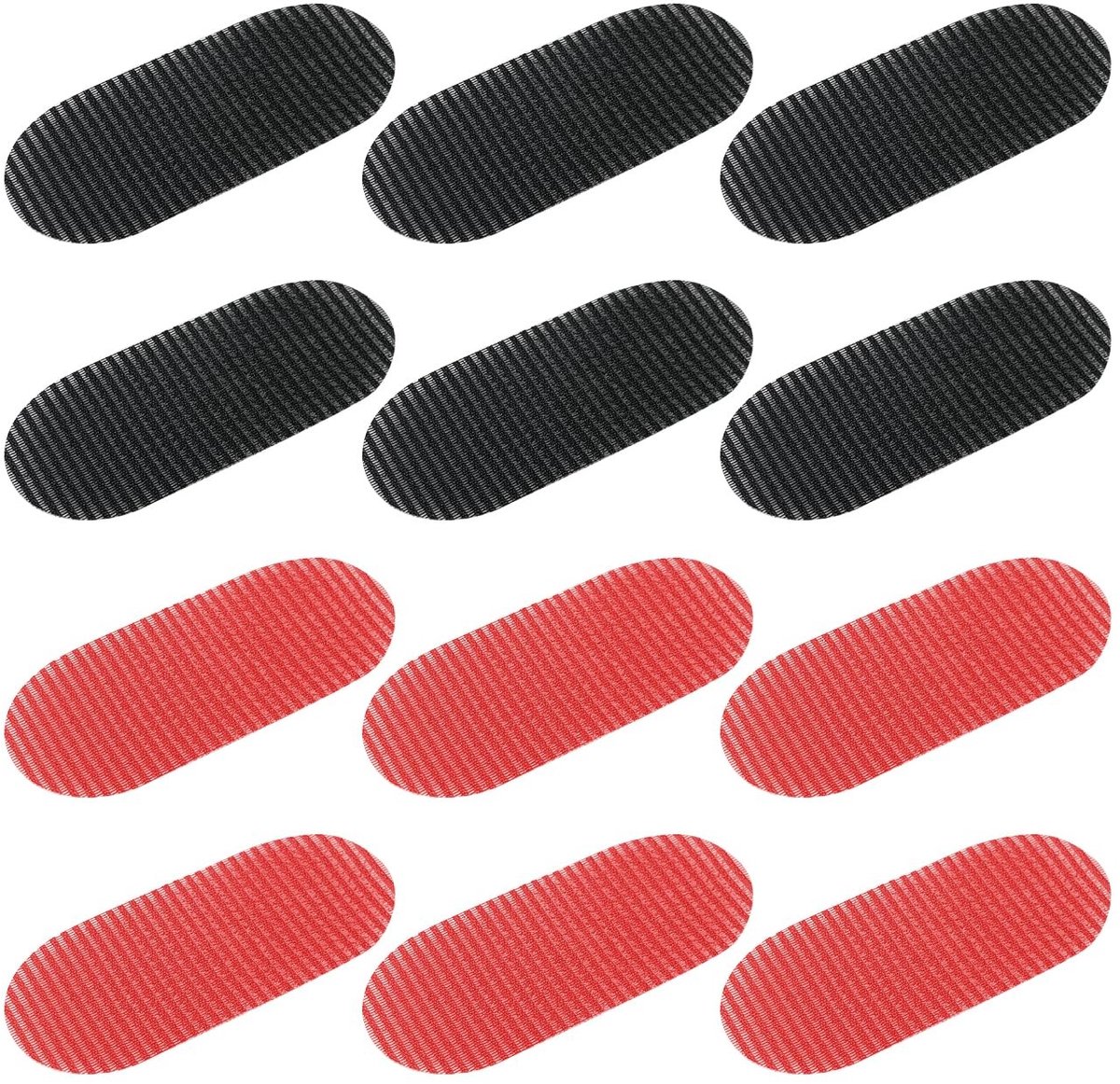 Dailygoods- Haarfixatiestickers 12 stuks - Duurzaam Nylon - Haarspelden - Haarscheiders - Haarstylingstickers - Afmetingen 90 x 40 mm