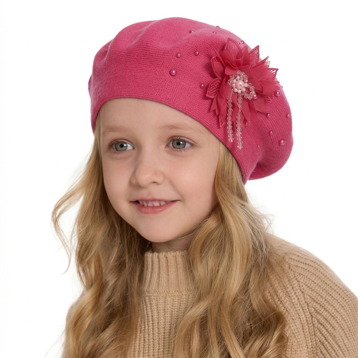 Dailygoods- Baret Vintage Stijl - Franse Baret - Winterhoed - Ademend - Luxe Polyestermix - Geschikt voor Kinderen - Kindermuts