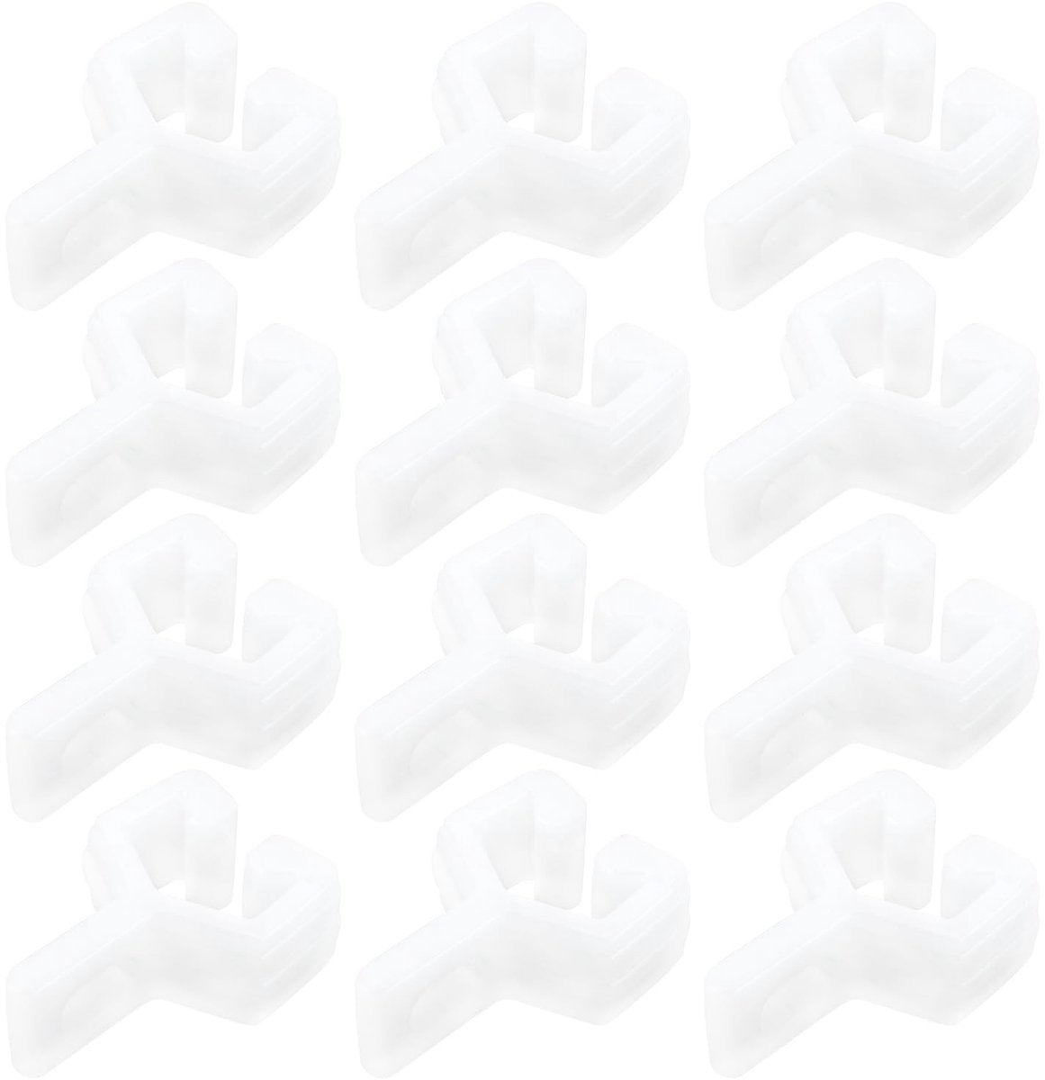 Dailygoods- Gordijnrail Haken - 150 Stuks - Smalspoor Glijders - 26,5 mm x 13,3 mm - Nylon Materialen - Verbeterde Glijprestaties - Gordijnglijders