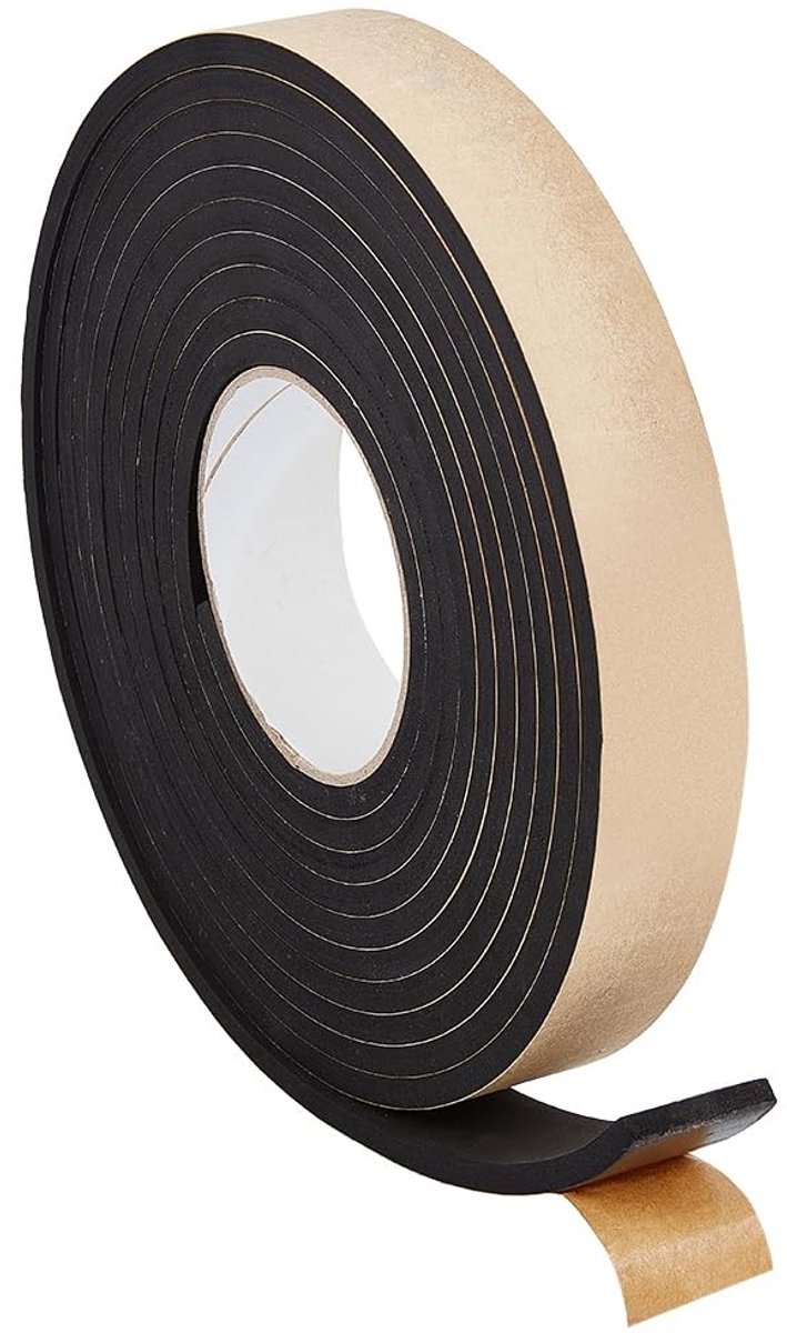 Dailygoods- Schuimstofstrip 30mm breed - Zelfklevende Afdichtingsstrip - Geluiddicht - Warmte-isolatie - Antislip - 5m rol van EVA-schuim - Afdichtingsband