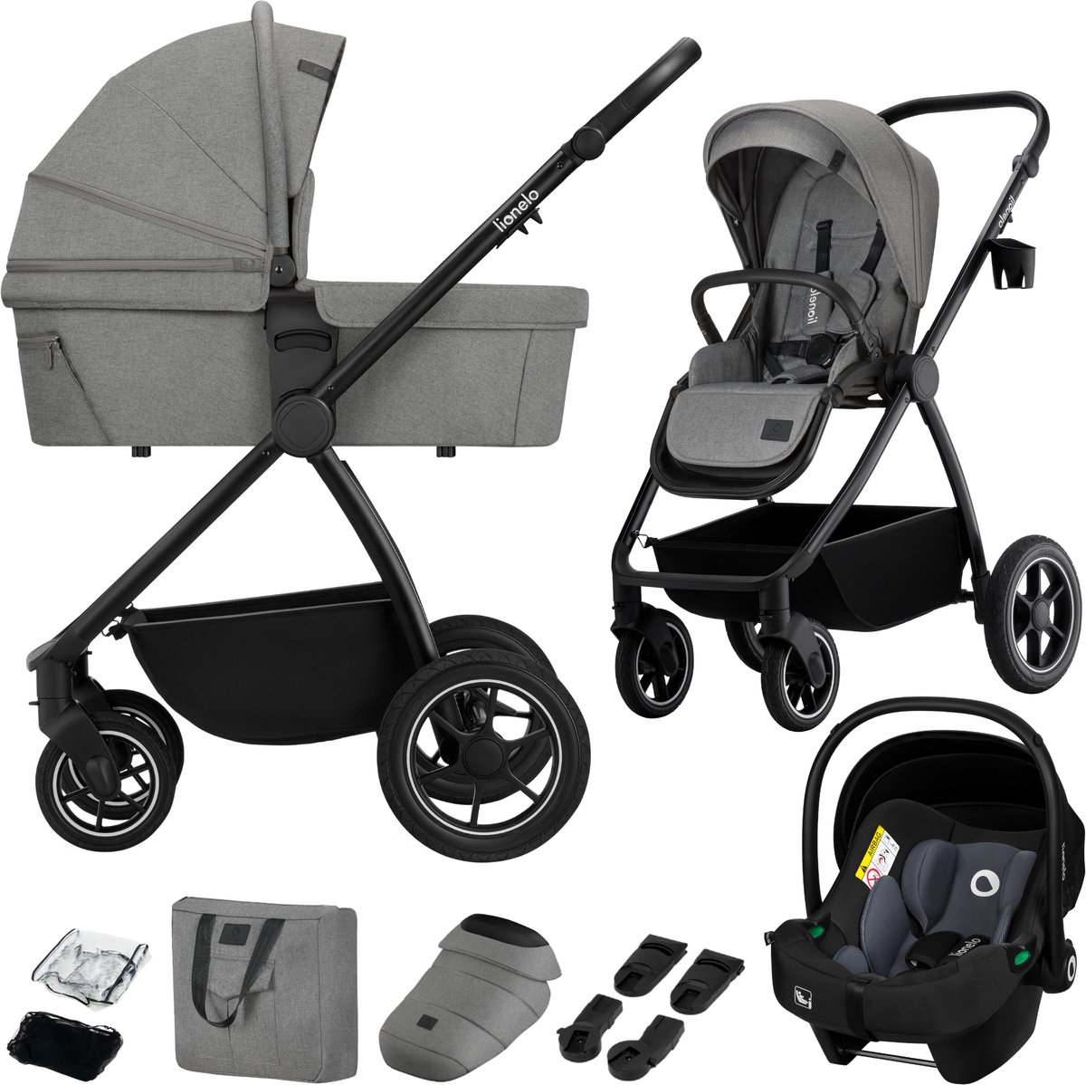 Lionelo Meril 3in1 Kinderwagen met - Lionelo - €339,00