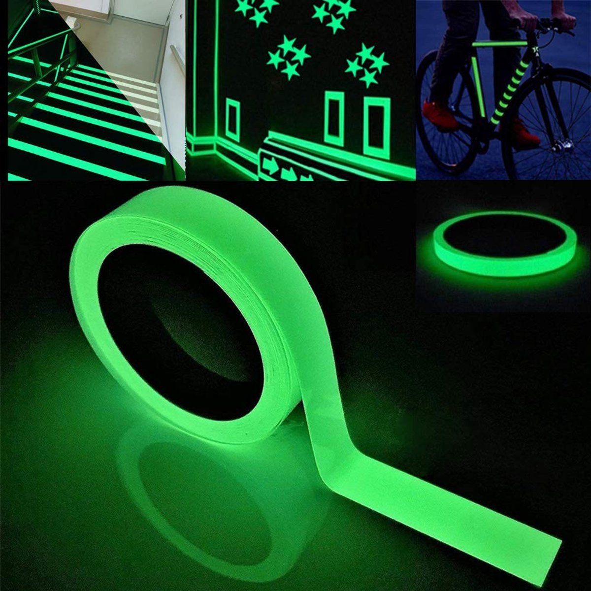 Dailygoods- Plakband Fluorescerend 10 m x 2 cm - Verpakkingstape - Plakband Rollen - Plakbandhouder - Plakband Dispenser - Milieuvriendelijk Materiaal - Markeringstape