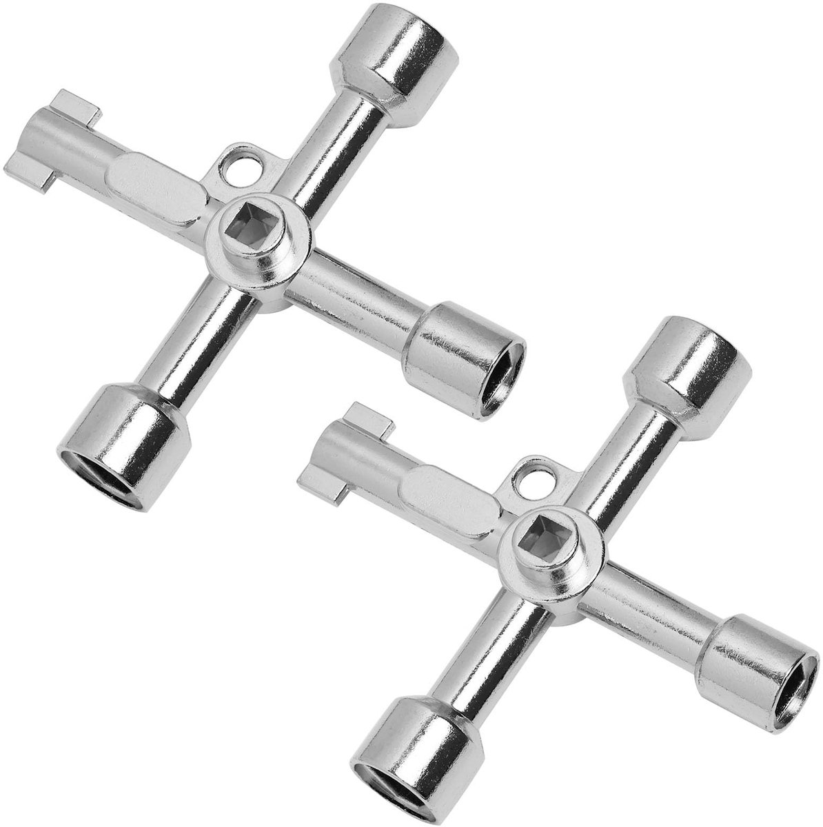 Dailygoods- Multifunctionele Sleutel - 4-weg Sleutel - Zinklegering - Duurzaam Gereedschap - Ergonomisch Ontwerp - Corrosiebestendig - Kruissleutel
