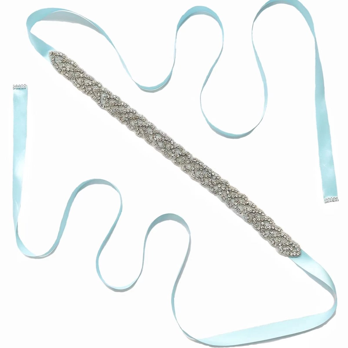 Dailygoods- Sjerp Bruidsriem - Strass/Riem - Verstelbaar - Slijtvast - Satijnen/Lint - 270 cm lengte - Tailleriem