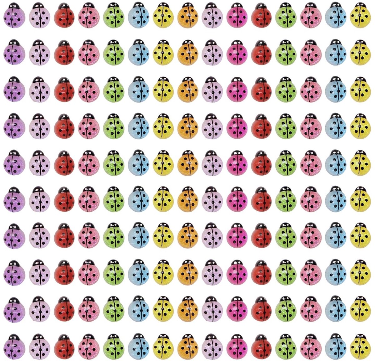 Dailygoods- Lieveheersbeestje Ornament 150 Stuks - Decoratieve Mini Dier Decoraties - Creatieve Hars Poppen - DIY Handwerk Accessoires - Micro-Landschap Decoraties - Duurzaam Plastic - Decoratie