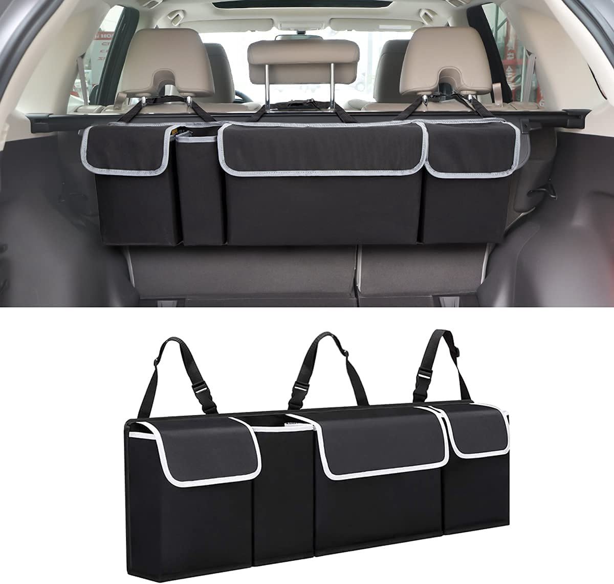 Dailygoods- Kofferbak Organizer - Waterdicht - Opvouwbaar - Grote Capaciteit - Slijtvast Oxford-doek - Gespontwerp met Kunststof Gesp - Auto Organizer