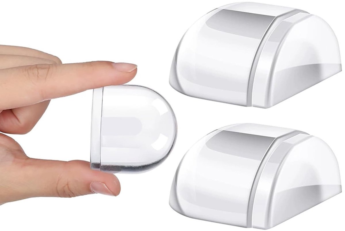 Dailygoods- Deurstoppers Transparant - 2 Stuks - Zelfklevend - Plastic - Deurbuffer - Geschikt voor Houten Vloeren en Tegels - Afmetingen 4x3,8x3cm - Deurbumpers