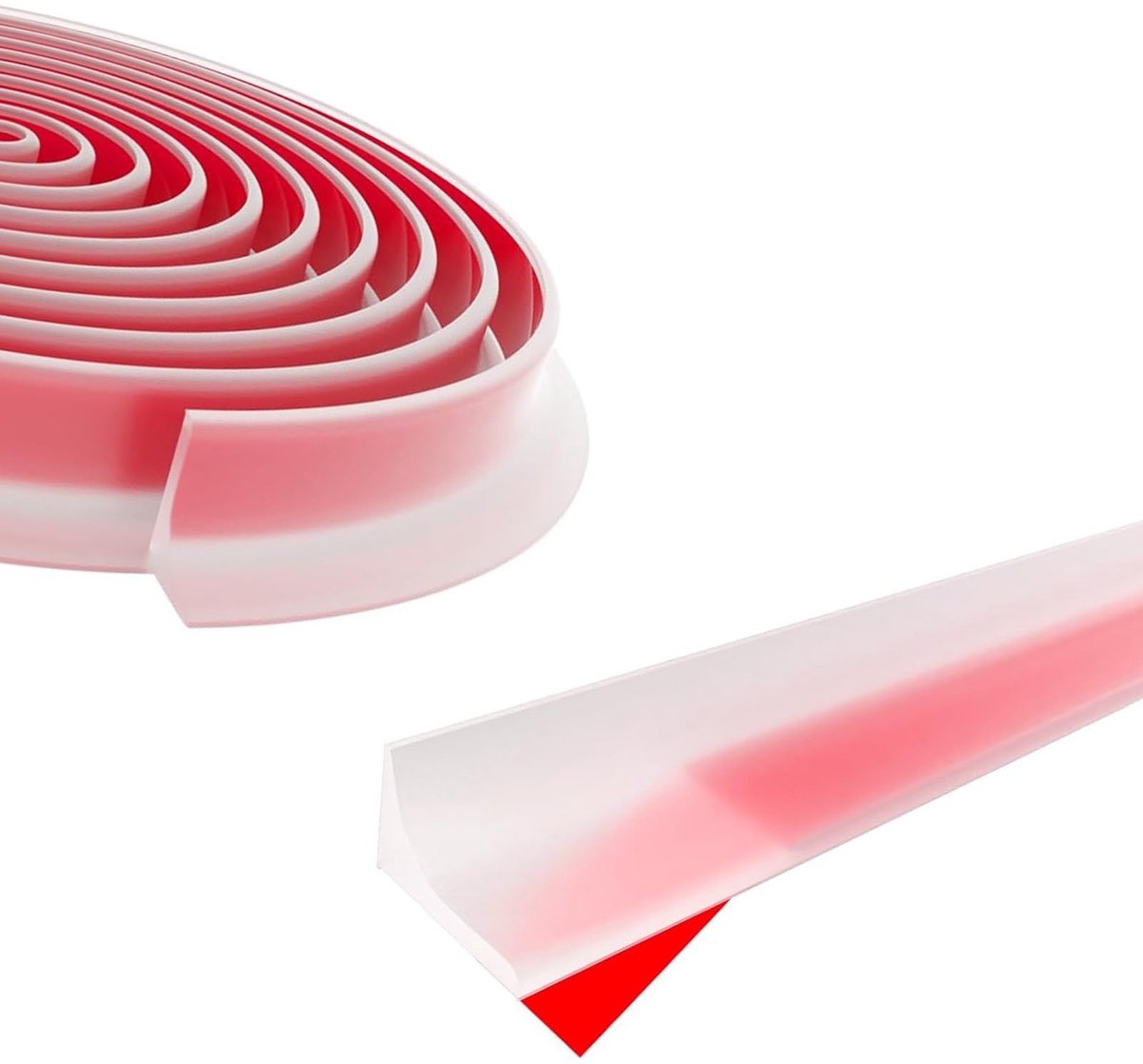 Dailygoods- Doucheafdichting 1 m - Zelfklevende Drempelstang - Waterdam - Transparant - Waterbeschermingsstrip - Eenvoudig te Installeren - Goede Kleefkracht - Waterstopper