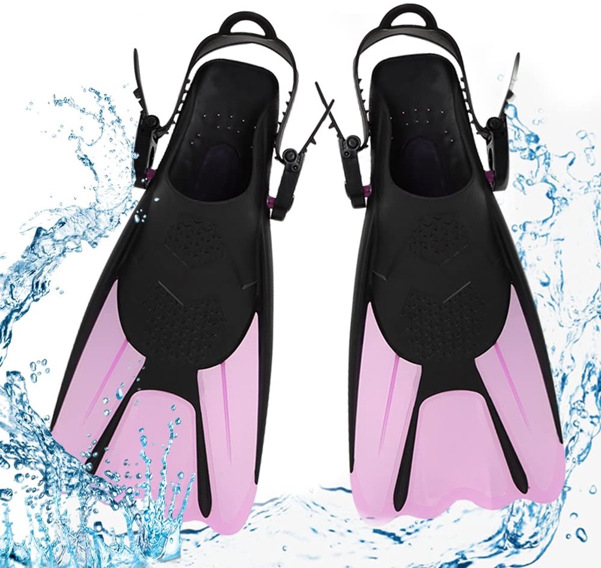Dailygoods- Snorkelvinnen verstelbaar - Duikvinnen - Reisvliezen - Antislip zool - Zachte voetenzak - Flexibel voor blote voeten