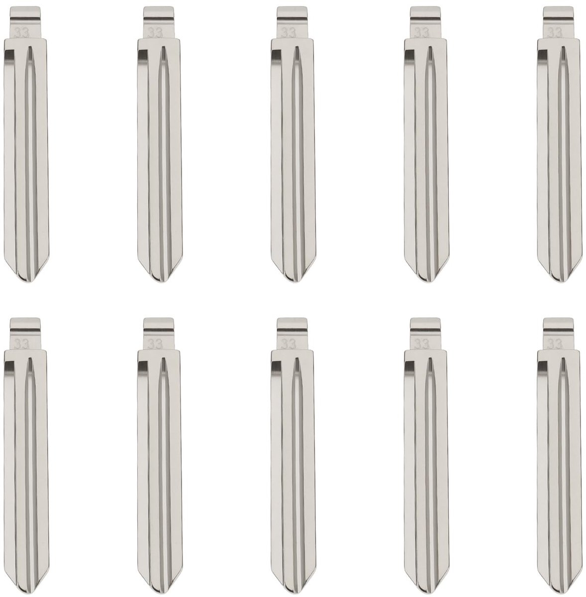 Dailygoods- Sleutelblanks 10 Stuks - Compatibel met Hyundai/Kia - Flip Afstandsbediening - HY15 Specificatie - Vervangbare Onderdelen - Geschikt voor Diverse Modellen - Autosleutel