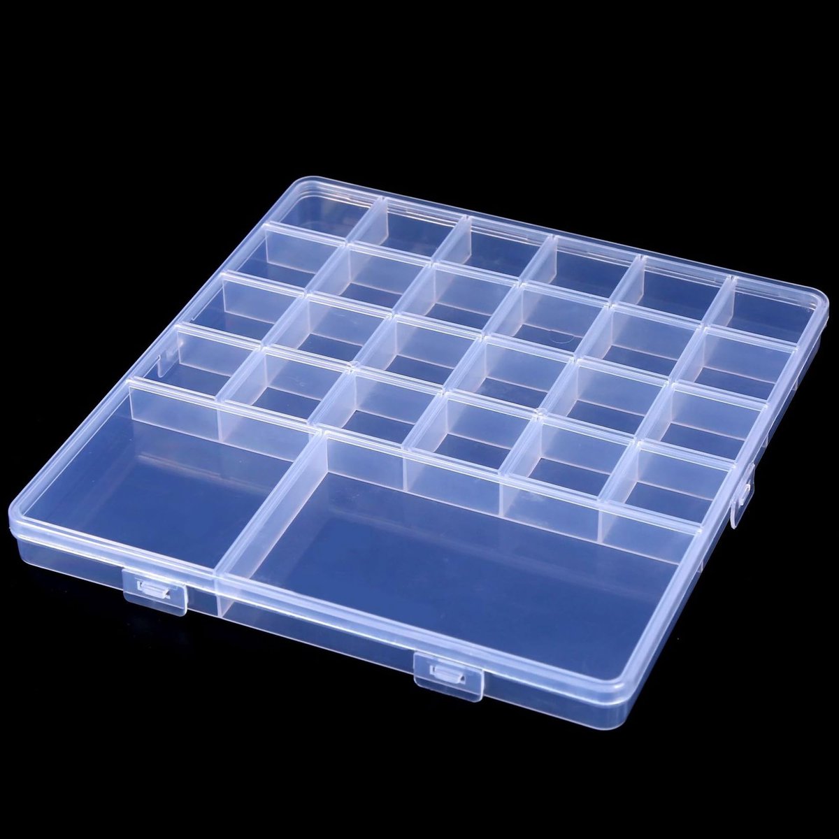Dailygoods- Sorteerdoos Transparant - Assortimentsdoos - Opbergdoos 26 Roosters - Duurzaam PP-Plastic - Voor Sieraden/Accessoires - Handige Opslag