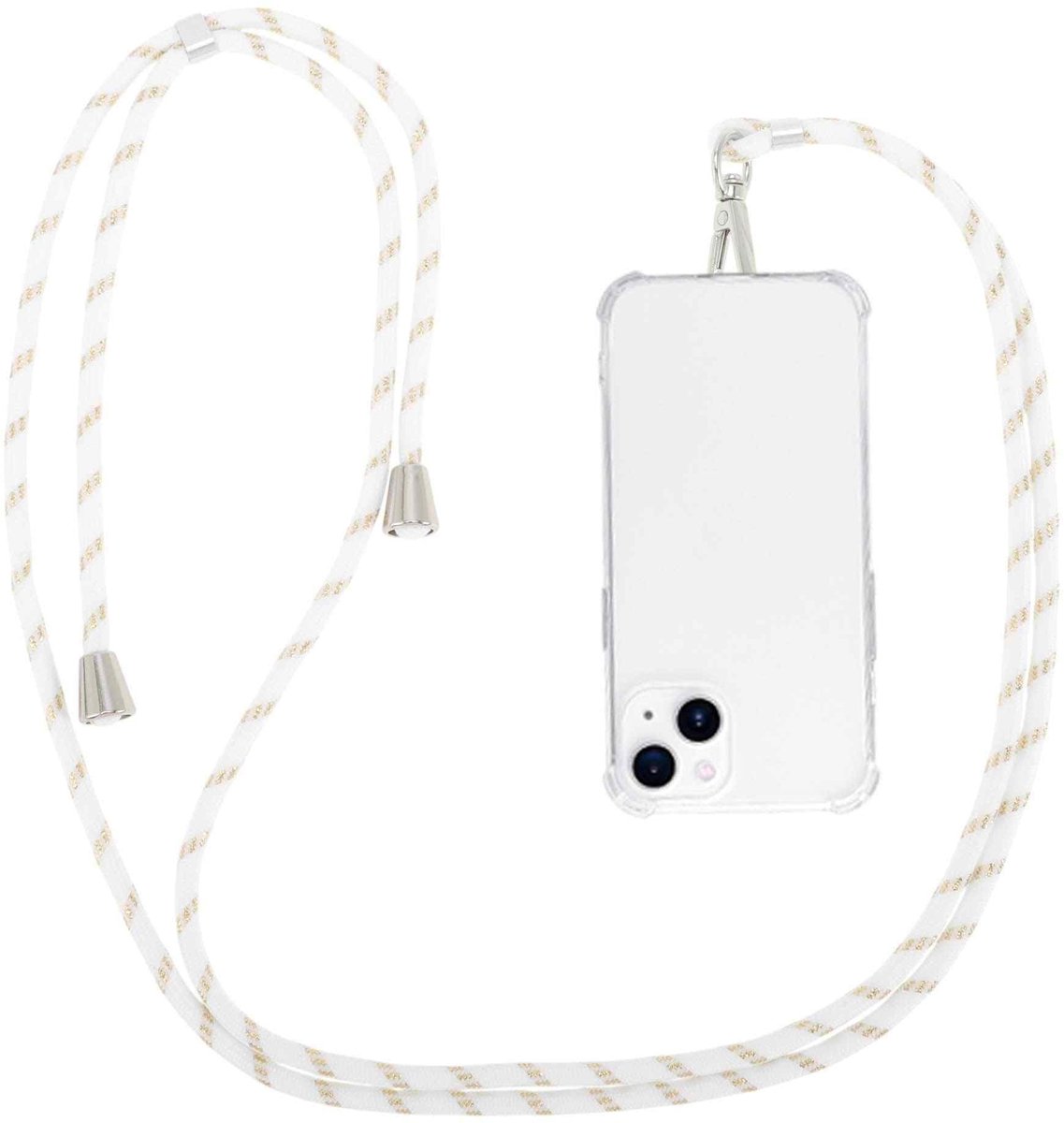 Dailygoods- Telefoonkoord Universeel - Verstelbare Lengte - Telefoonketting - Antivuil Polyesterband - Geschikt voor Smartphones - Duurzaam en Lichtgewicht - Telefoonband