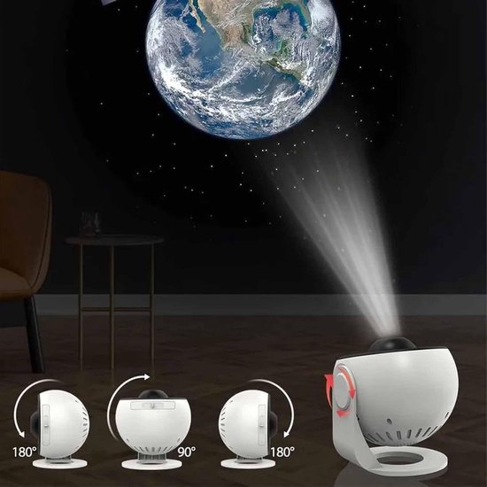 Sterren Projector - Nachtlamp Projector - Sfeerverlichting Kamer - 12 Films - 12.5 m² - Wit — afbeelding 2