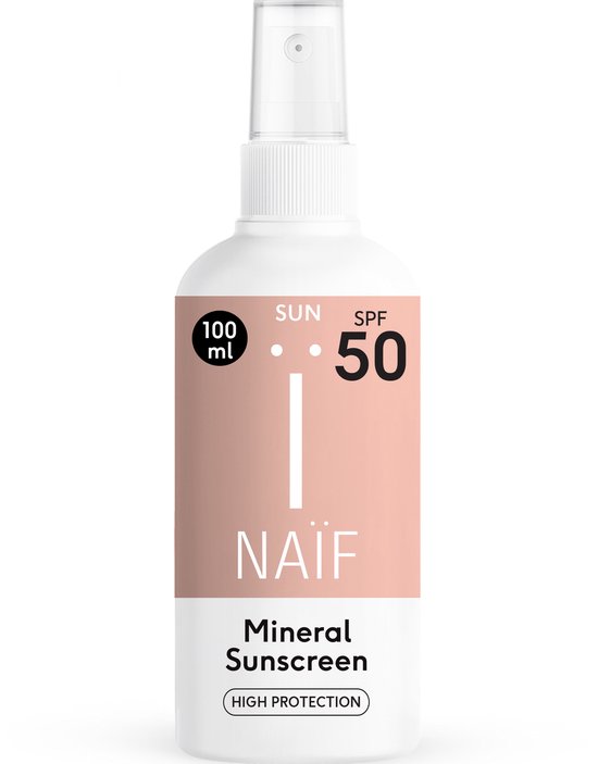 Naïf - Minerale Zonnebrand Spray - Baby & Kids - SPF50 - Met Parfum - UVA/UVB Bescherming - 100ml