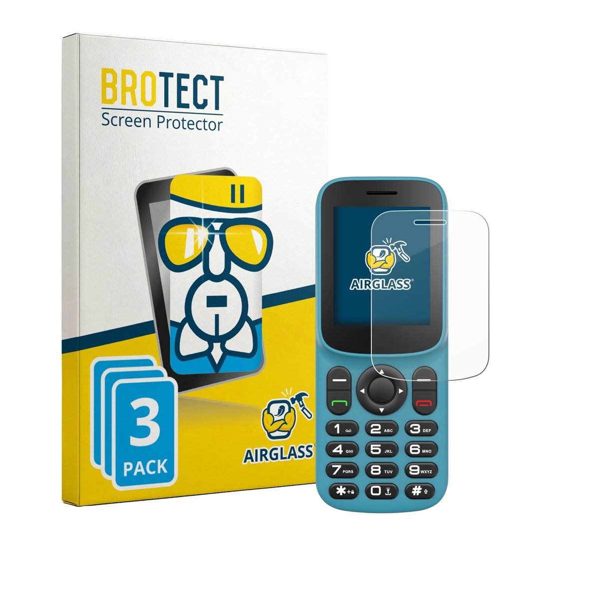 Screenprotector 3 Stuks voor Uleway T185 Beschermglas transparant