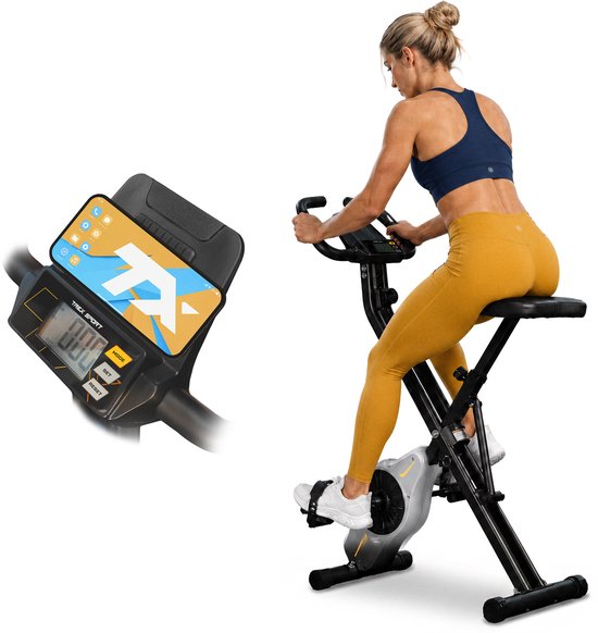 Trex Sport TX-340XB Briz – Opvouwbare Hometrainer – X-Bike Fitnessfiets – Compact & Opklapbaar voor Thuis – Hartslagsensoren – 100 kg
