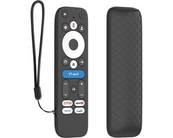 beschermhoes, compatibel met Onn Google 2025 TV 4K Pro, ultradun, licht, antislip, schokbestendig, botsingsbestendige siliconen hoes voor afstandsbediening (zwart)